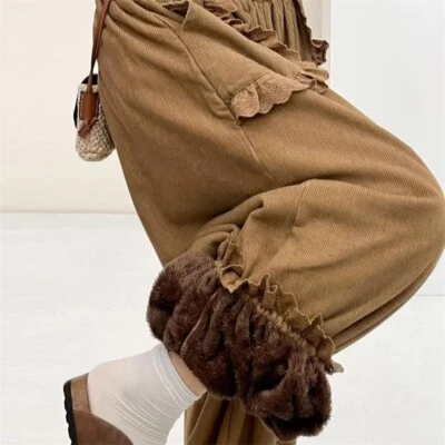 Pantalones sueltos de pierna ancha estilo japonés para mujer Mori niña pantalones informales otoño ganar Foto 1 de 4