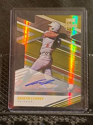 Adisyn Coffey 2020 Elite Extra Status Die Cut - Gold - Auto # 3/10   White Sox - Image 1 of 2