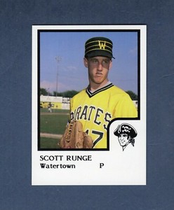 SCOTT RUNGE, 1986 Watertown Pirates | ProCards & Domino's Pizza FIRST CARD