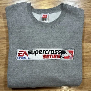Vintage EA Sports Supercross Series Crewneck Sweatshirt Size XXL 2XL Made in USA - Picture 1 of 7