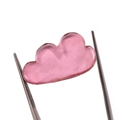 Piedras preciosas sueltas certificadas naturales turmalina rosa talladas a mano nubes talladas A230 Foto 1 de 3