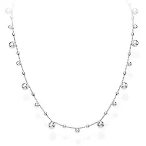 Collana Donna Argento 925 CLPAMB3 Grani Argento Lunghezza 45 cm Moschettone - Imagen 1 de 2