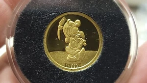 1987 Disney Snow White SNEEZY 1/4 oz. Gold .999 50th Anniversary w/COA & BOX - Picture 1 of 5