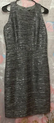 VESTIDO DE CÓCTEL CARMEN MARC VALVO PLATINO SECUENCIA PLATA SIN MANGAS TALLA: 6 Foto 1 de 4