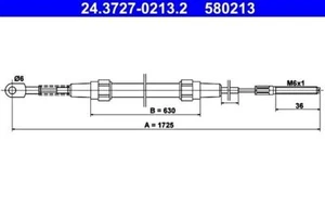 ATE Parking Brake Cable For BMW E30 34411153582 - Picture 1 of 1