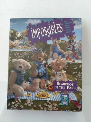 Bepuzzled Impossibles 750 +4 Piece Borderless Jigsaw Puzzle Bearfoot in the Park - Image 1 of 4