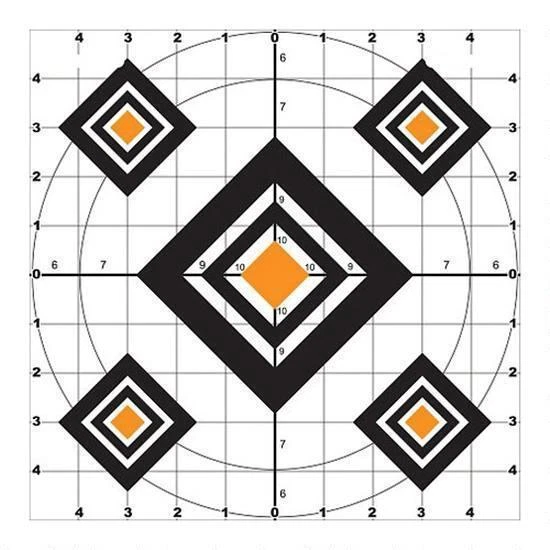 NEW Do-All Outdoors Accu-Blue 5 Diamond Paper Targets 10"x10" 10 Pack   - Image 1 of 1