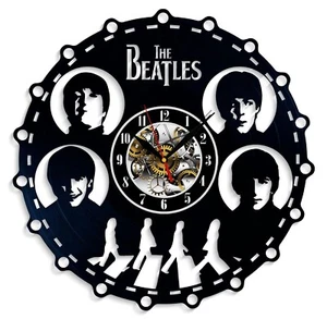 Beatles John Lennon Vinyl Wall Clock Home Design Gift Birthday Holiday Present - Picture 1 of 3