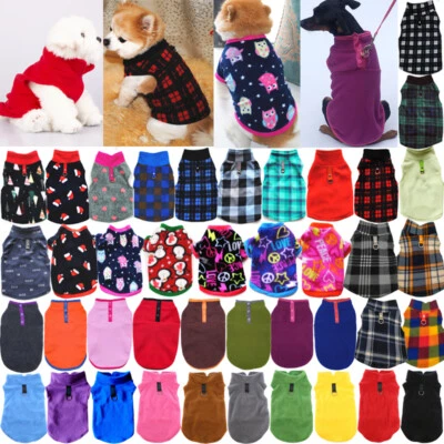  Pet Dog Cat Warm Sweater Vest Fleece Coat Jacket Puppy T-shirt Clothes Costume_ - Image 1 of 4