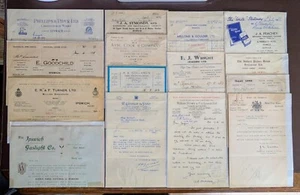 1903-1958 Fantastic Lot of 15 Ipswich Invoices & Letterheads - Picture 1 of 5