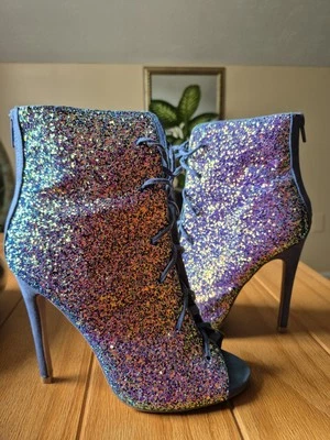 Botas Peep Tor Multicolor Qupid - Talla 8 Foto 1 de 4