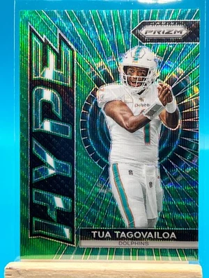 2023 Panini Prizm - Hype Tua Tagovailoa #H-1 Green Wave Prizm - Image 1 of 4