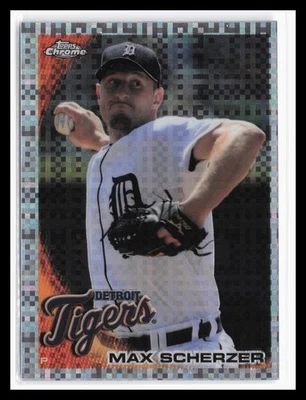 2010 Topps Chrome X-Fractors #70 Max Scherzer Detroit Tigers RC SP JA - Image 1 of 2