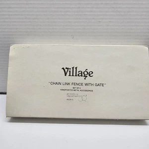 Dept 56 Snow Village Chain Link Fence With Gate Christmas Accessory 5434-5 - Picture 1 of 3
