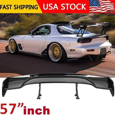 57" Rear Spoiler Wing For Mazda RX-8 Truck GT-Style Glossy Black - Image 1 of 4