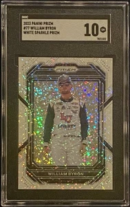 Panini Prizm NASCAR 2024 White Sparkle #77 William Byron SGC 10 Racing SP - Imagen 1 de 2