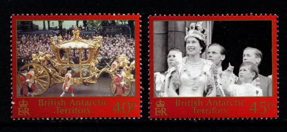 TERRITORIO ANTÁRTICO BRITÁNICO 2003 CORONACIÓN DE REINAS 50º PAR DE PARES DE CANALETAS MNH Foto 1 de 1