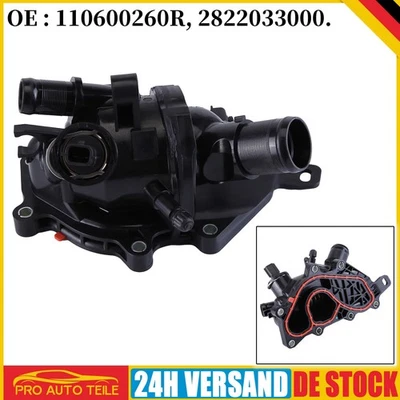 Thermostat mit Gehäuse & Dichtung 110600260R 2822033000 für Renault Nissan Dacia - Bild 1 von 4