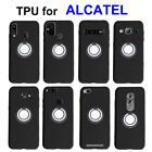 Black Tpu Shell Cover With Ring For Alcatel - Silicone Case