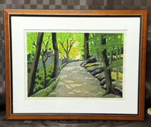 MASAO IDO "Sagano Road" Woodblock Print Signed Framed Limited 81/200 - Picture 1 of 10