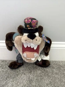 Vestido hippie de los años 70 1998 Looney Tunes Taz Tasmanian Devil 24" peluche de peluche - Imagen 1 de 5