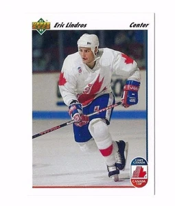 1991-92 UPPER DECK #9 ERIC LINDROS HOCKEY CARD UD HOF HALL OF FAME - Picture 1 of 2