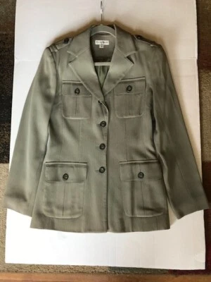 BEBE Military Grey/Green Blazer Size 8 - Image 1 of 4