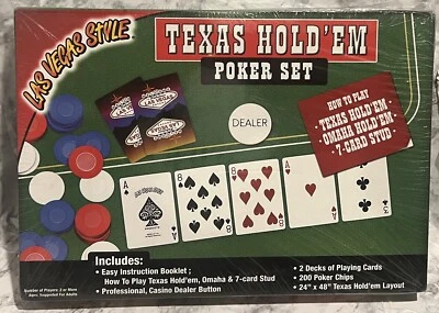 Las Vegas Style Texas Hold' Em Poker Set - 684782117622 * Omaha Hold'em, 7-Card - Image 1 of 4