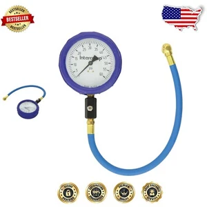 Ultra Deluxe 4" Tire Pressure Gauge - Glow-in-the-Dark, 0-60 PSI Accuracy - Picture 1 of 3