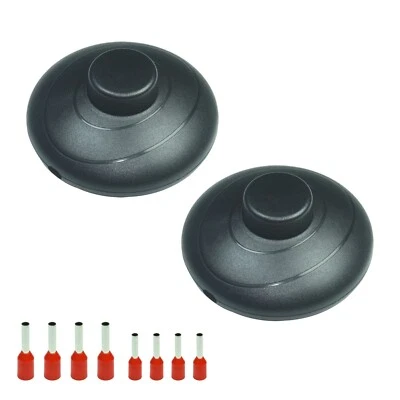 2Pcs Floor Lamp Foot Switch, Round Floor Lamp Inline Switch with Step-on Button - Image 1 of 4
