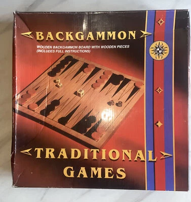 Backgammon Traditional Wooden Board Game Lagoon Games 1995 Version 100% Complete - Image 1 of 3