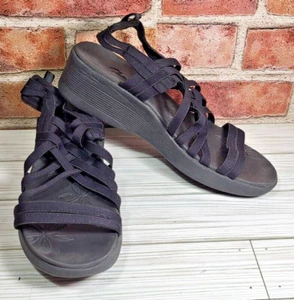 Skechers Luxe Foam Damen-Sandale Fersenriemen schwarz Größe 10 Freizeit Komfort - Bild 1 von 7