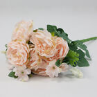 Artificial Silk Rose Flower Bouquet (No.7) - 5 Colours Wedding Centrepiece Decor