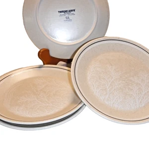 Lenox Temper Ware Set di 4 Piatti Silhouette 10 3/8" Alberi Uccellini Invernali - Foto 1 di 2