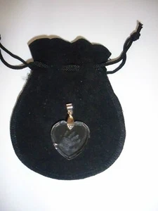 Personalised Inkless Handprint Footprint Optical Crystal Pendant With Necklace - Picture 1 of 3