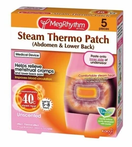 KAO Meg Rhythm Steam Thermo Patch for Abdomen & Lower Back (5pcs) - Picture 1 of 3