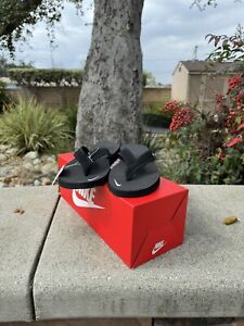 Nike Celso Girl Thong Women's Slides Black Flip Flop (Size 8)
