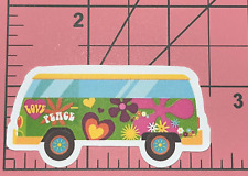 Peace Love Bus Vinyl Sticker Decal Sticker Bomb Hippie Psychedelic Flowers