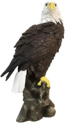 Decoración de jardín esculturas al aire libre estatuas águila calva estatua hogar patio decoración 14 pulgadas Foto 1 de 4