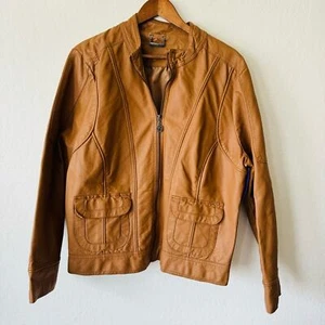 JOU JOU | Giacca in ecopelle cognac - Foto 1 di 4