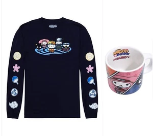 Naruto Shippuden x Hello Kitty and Friends Group Long Sleeve T-Shirt L bonus mug - Picture 1 of 7