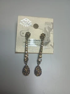 Vintage Victorian Dangle Pierced Earrings - Picture 1 of 2