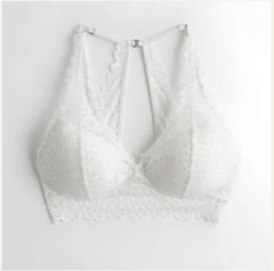 Bralette Hollister Girly Hicks Sydney espalda abierta push-up talla M blanco nuevo con etiquetas Foto 1 de 4