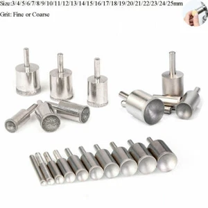3mm-25mm Diamond Burr Grinding Bit Cylinder Concave Fine Coarse for Bead Shaping - Picture 1 of 5