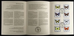 DEUTSCHE POSTMAPPE 1991/16 SCHMETTERLINGE SCHMETTERLING TIERE INSEKTEN - Bild 1 von 8