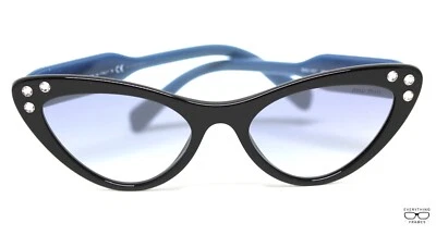 Miu Miu MU05T 1AB 核心系列黑色带灰色渐变蓝色镜面银色 — 第 1/4 张图片