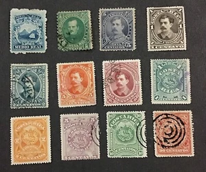 Costa Rica 1863-1892 F-VF MH & Used Lot Between Sc#1-39, (W54) - Picture 1 of 2