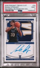 Isaiah Stewart 2020 National Treasures Collegiate Material Silhouettes RPA PSA 9