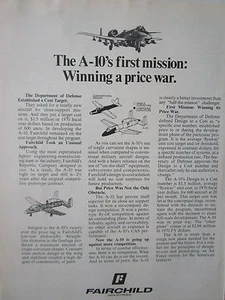 9/1973 PUB FAIRCHILD INDUSTRIES A-10 USAF GAU-8 30MM TACTICAL AIR COMMAND AD - Imagen 1 de 1