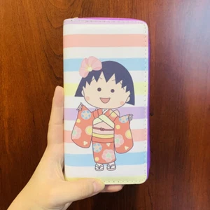 Chibi Maruko-chan Anime Long Wallet Coin Purse Storage Handbag Girl Cute Gift - Picture 1 of 8